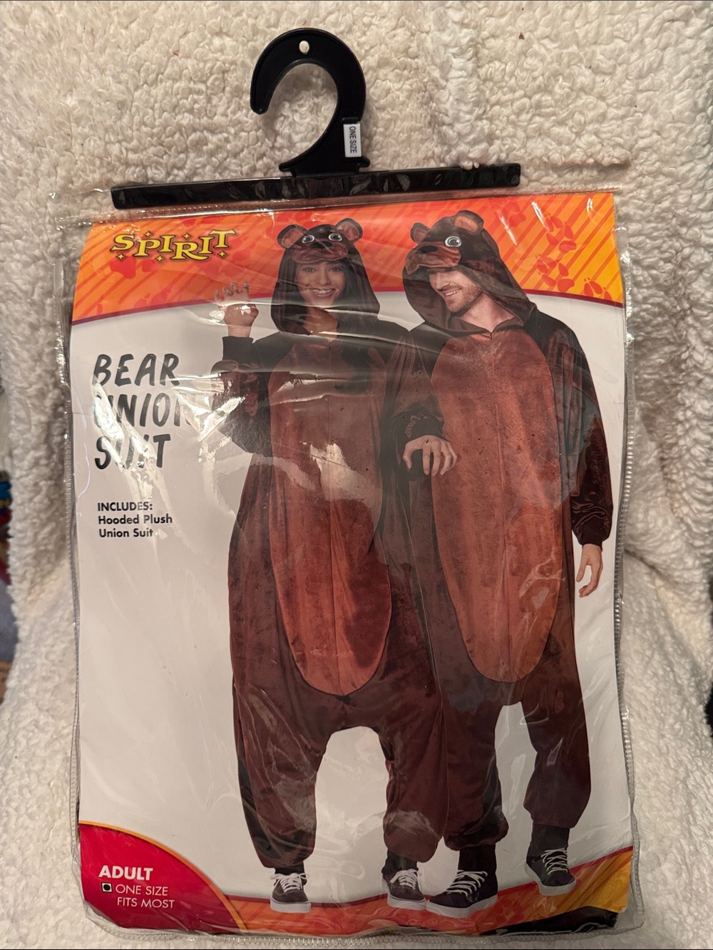 Spirit Halloween Bear Union Suit Costume Adult OSFM